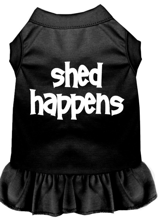 Shed Happens Screen Print Dress Black XXL